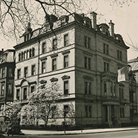 historical black and white image of a building, Ursuline Arlington Street